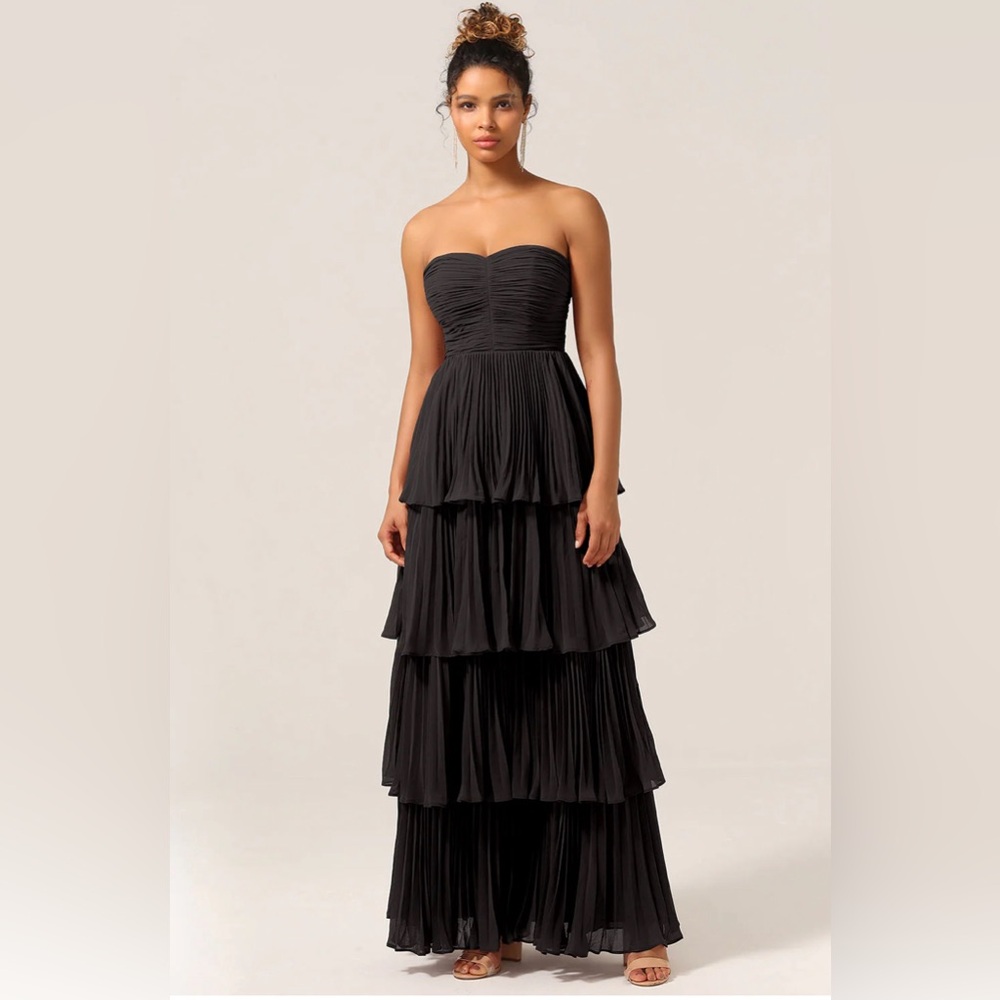 NWT Wedtrend Black Strapless Prom / Bridesmaid Dress